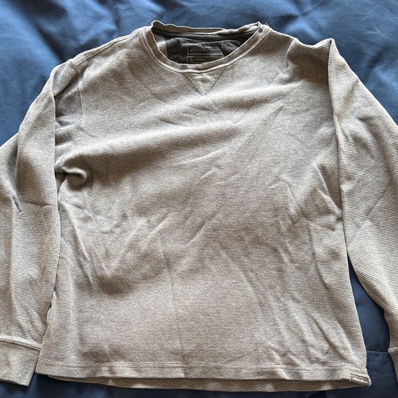 Eddie Bauer Long Sleeve Waffle Shirt - Taupe - Picture 1 of 4